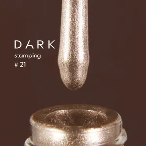 DARK STAMPING POLISH №21 WHITE GOLD METALLIC, 10 ML